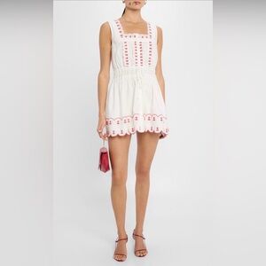 Damson madder Amaya embroidered cherry mini dress size 6